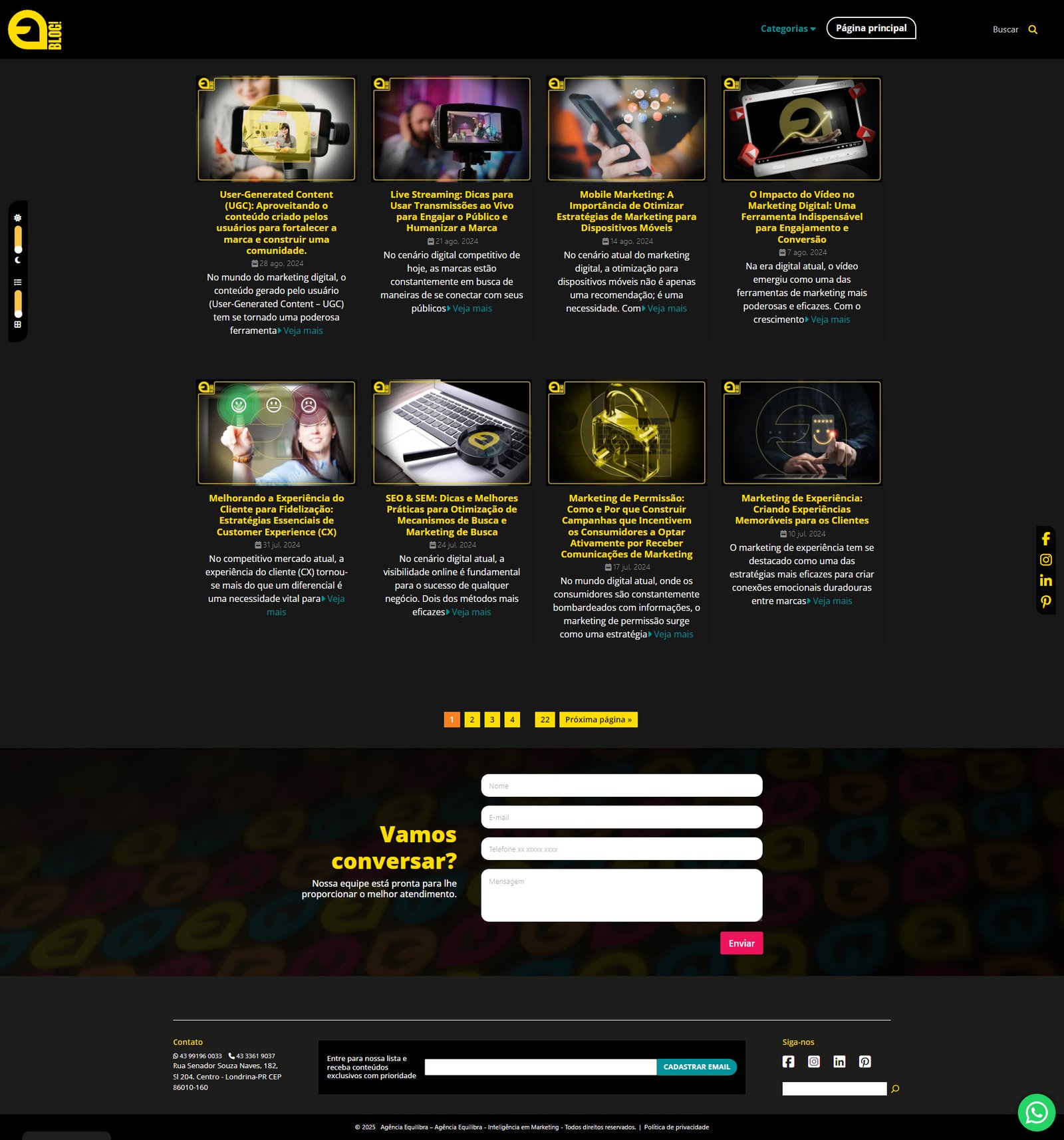 Site Agência Equilibra